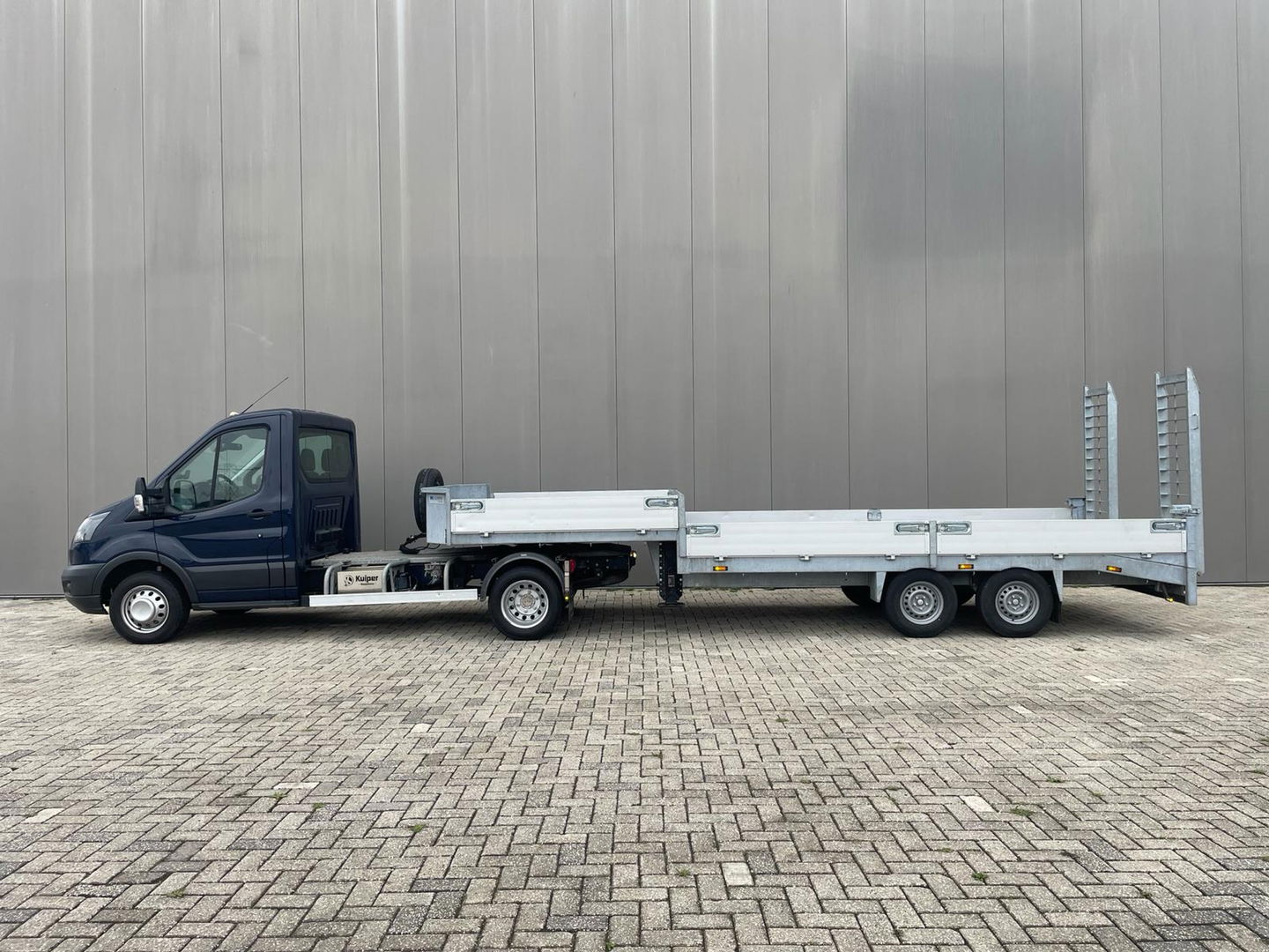 Ford Transit 350 2.0 TDCI 170 PK BE Trekker met Kuiper semi dieplader 2021 met 3.570 KG Laadvermogen / Euro 6 / Airco / Cruise Control / 32.551 KM !!