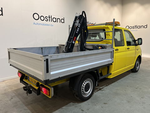 Volkswagen Transporter 2.0 TDI L2H1 Open Laadbak / Hiab T-CLX 009 Kraan / Euro 6 / 220V. / Aluca Kast / Airco / Cruise Control / Trekhaak