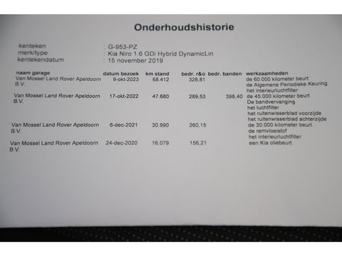 Kia Niro 1.6 GDi Hybrid DynamicLine Nieuw Model Half Leder Navigatie Achteruitrijcamera Carplay Android LED Adaptive Cruise Lane Assist