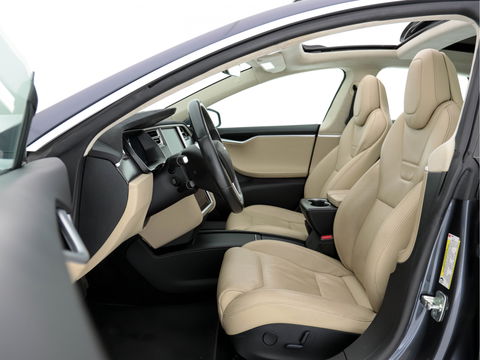 Tesla Model S 235 kw Base Premium-Pack Sound-Studio-Pack [ 3-Fase ] (INCL-BTW) *PANO | NAPPA-FULL-LEATHER |  FULL-LED | NAVI-FULLMAP | SURROUND-VIEW | KEYLESS |  AUTO-PILOT | LANE-ASSIST | DAB | DIGI-COCKPIT | SPORT-SEATS | 19"ALU*