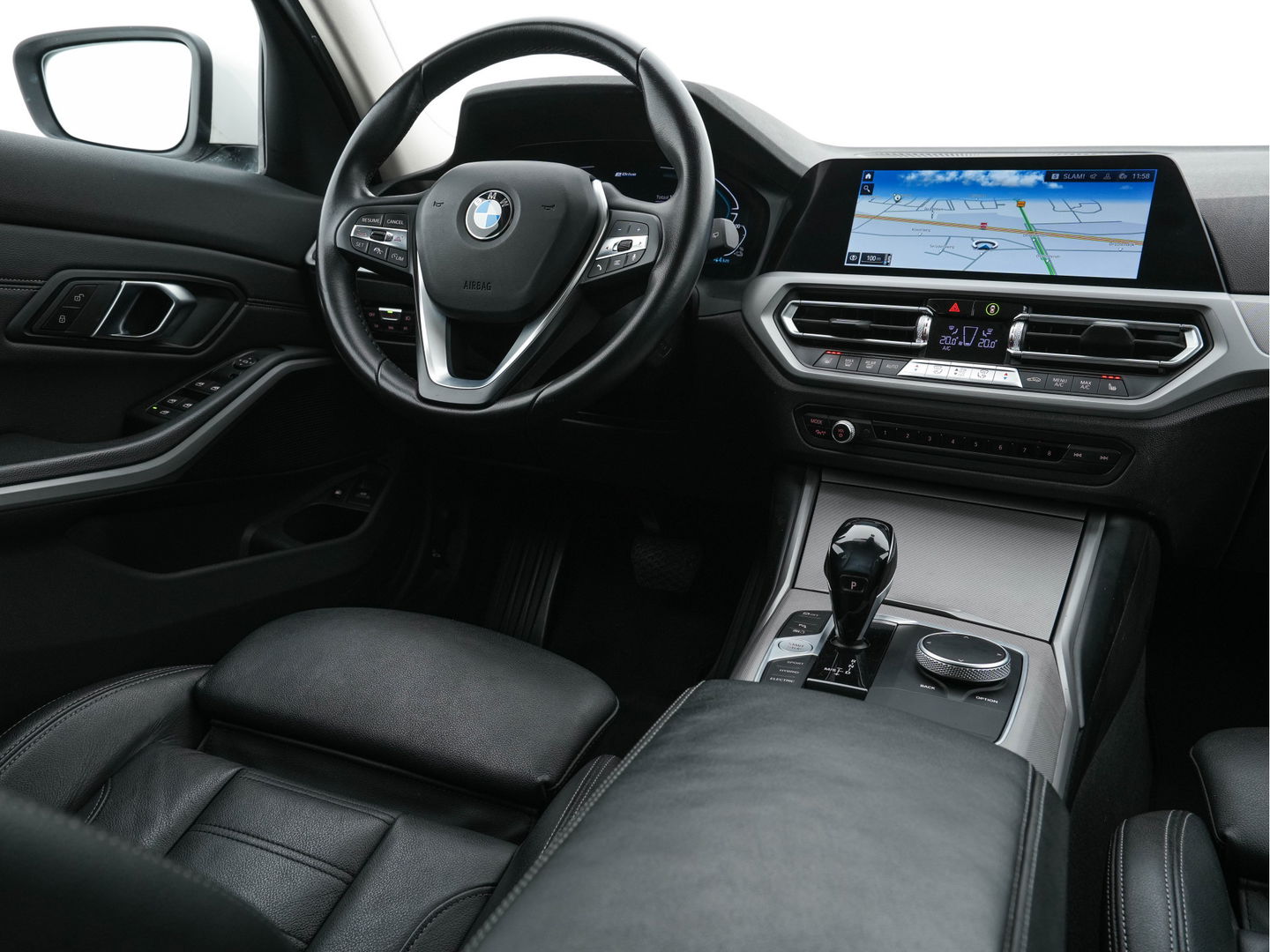 BMW 3 Serie Touring 330e (INCL-BTW) *VERNASCA-FULL-LEATHER | NAVI-FULLMAP |  DIGI-COCKPIT | FULL-LED | DAB | ECC | PDC | ADAPTIVE-CRUISE | SPORT-SEATS | 17"ALU*