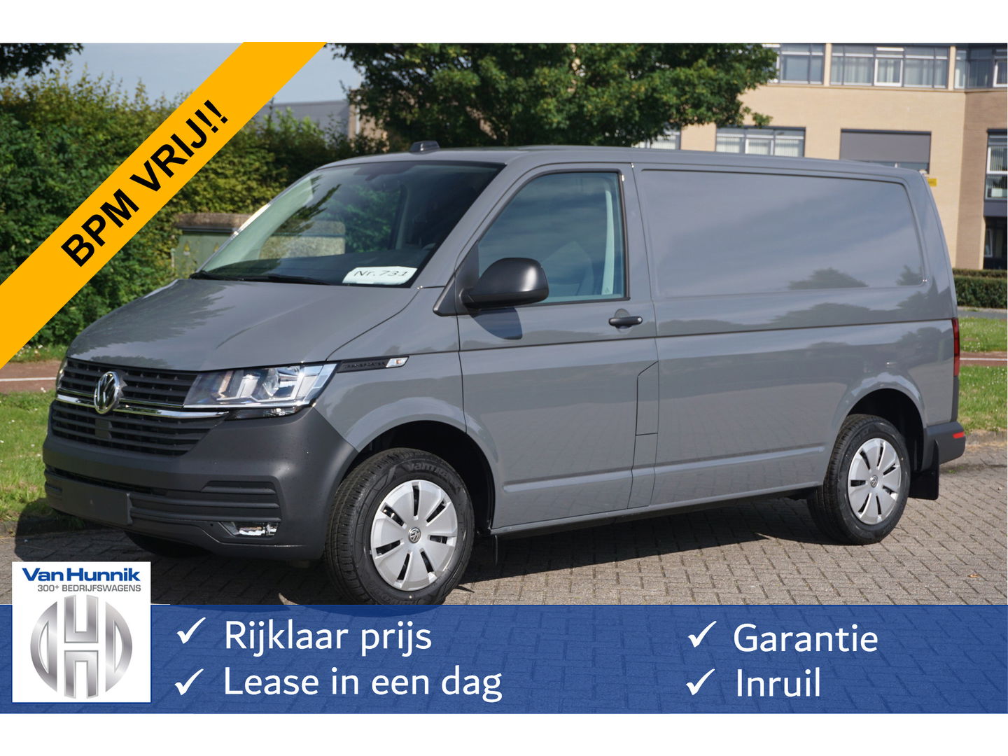 Volkswagen Transporter T6.1 2.0TDI 150PK BPM VRIJ!! App Connect, Cruise, Airco, Betimmering! NR. 731
