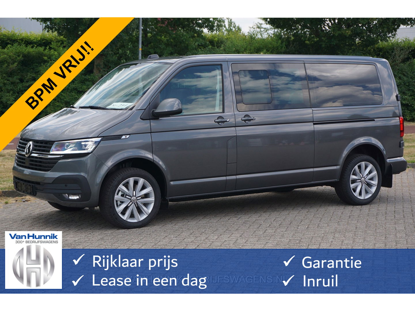 Volkswagen Transporter DC Highline 204PK BPM VRIJ!! Navi, Cam, LED, Elec. Schuifdeur, 18" LM!! NR. 886