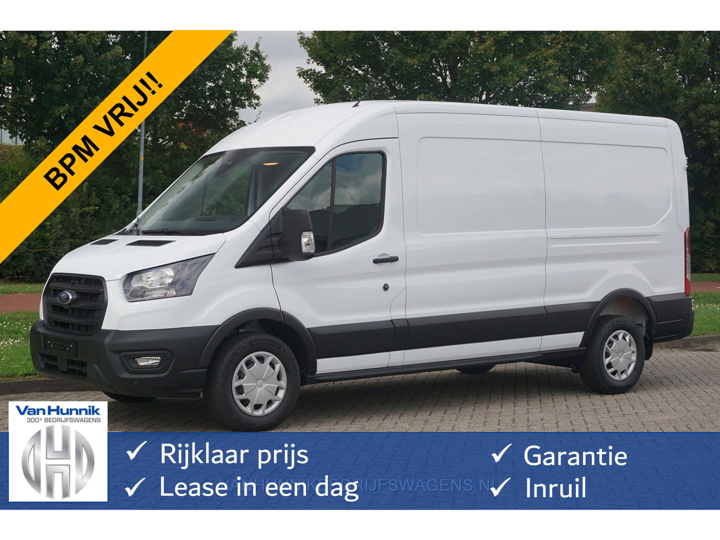 Ford Transit 350L 130PK L3H2 Trend AUT BPM VRIJ!! Clima, 12" Sync 4 Navi, 270º deur, Trekhaak!! NR. 165