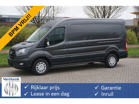 Ford Transit 350L 130PK L3H2 Trend BPM VRIJ!! Clima, 12" Sync 4 scherm Navi, 270° deur, Trekhaak!! NR. 330