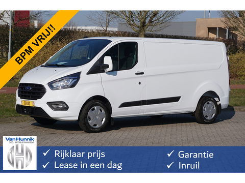 Ford Transit Custom 300L 130 PK Trend AUT BPM VRIJ! Airco, Cruise, Cam, Apple CP/Android A, Trekhaak!! NR. 105