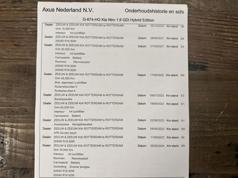 Kia Niro 1.6 GDi Hybrid DynamicLine 20X OP VOORRAAD! 140PK Automaat Half Leder Navigatie Camera Adaptive Cruise Lane Assist Clima Carplay Android