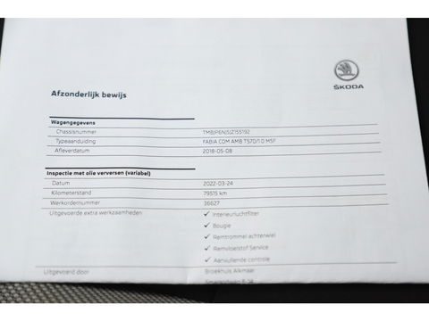 Škoda Fabia Combi 1.0 TSI Ambition 95PK Radio Airco Cruise Elektrische Ramen CV