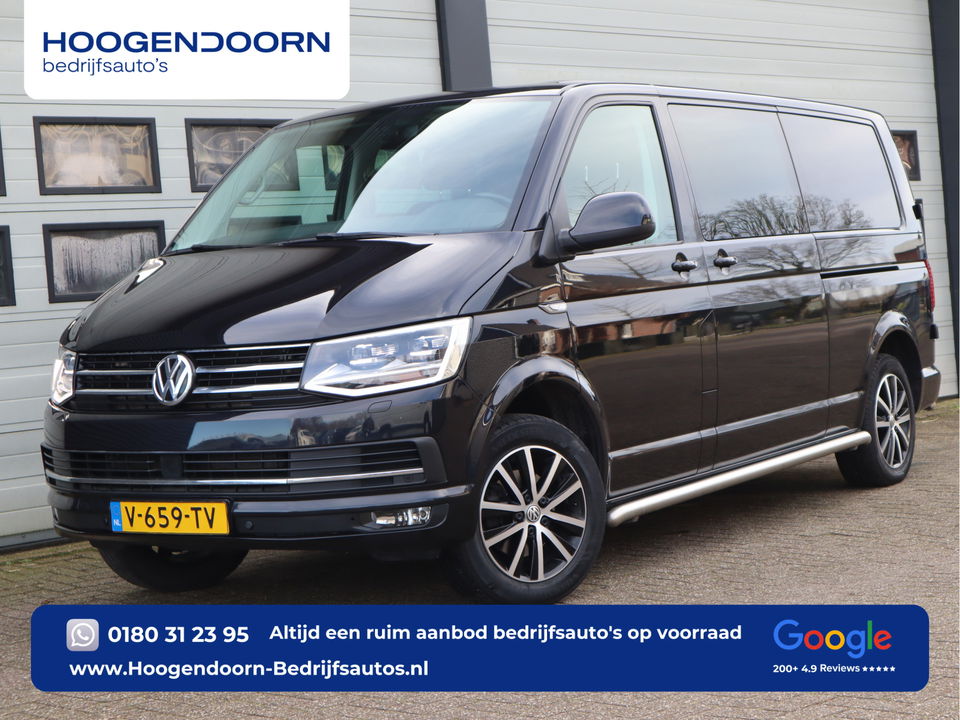 Volkswagen Transporter 2.0 TDI 150pk Euro 6 Automaat L2 Lang DC 5 Pers. - 2x Schuifdr - Navi - Trekhaak
