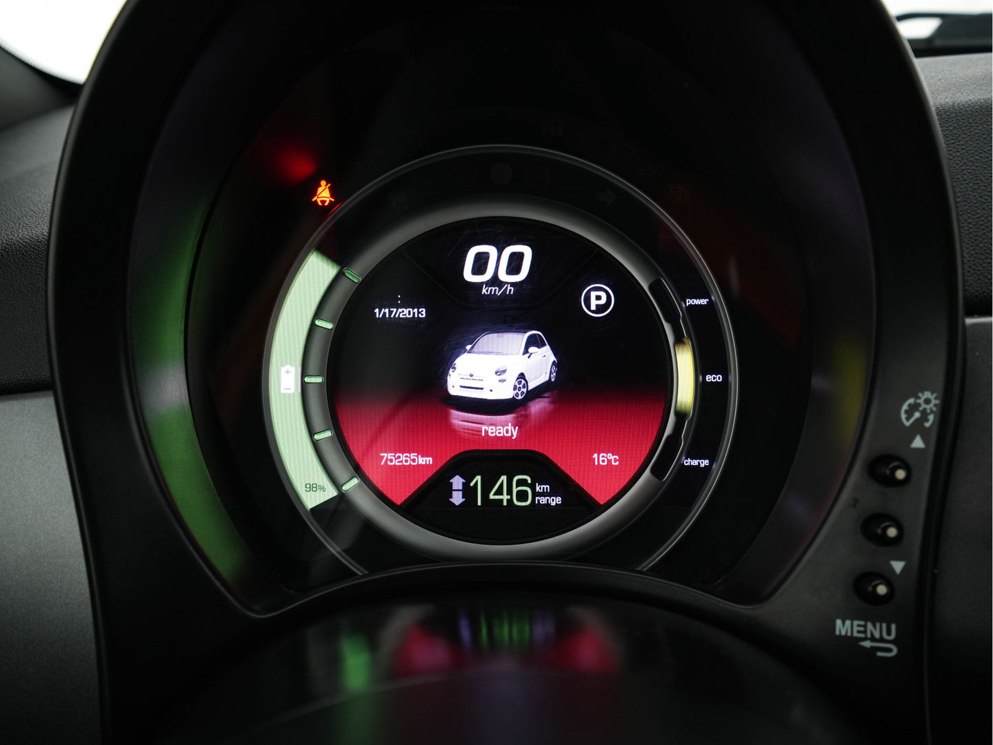 Fiat 500 E 24kwh Aut. *FULL-LEATHER | SPORT-SEATS | DIGI-COCKPIT | SIRIUS-RADIO | CRUISE | HEATED-SEATS | ECC | PDC | 15''ALU*