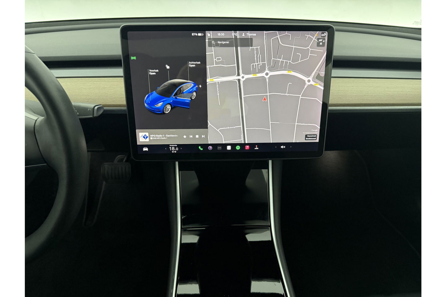 Tesla Model 3 Long Range AWD 75 kWh 351PK | 560KM Actieradius | Elektrisch LED 360Camera Autopilot Pano View 19"LMV Cruise Clima Navi Memory-Seats Leder PDC