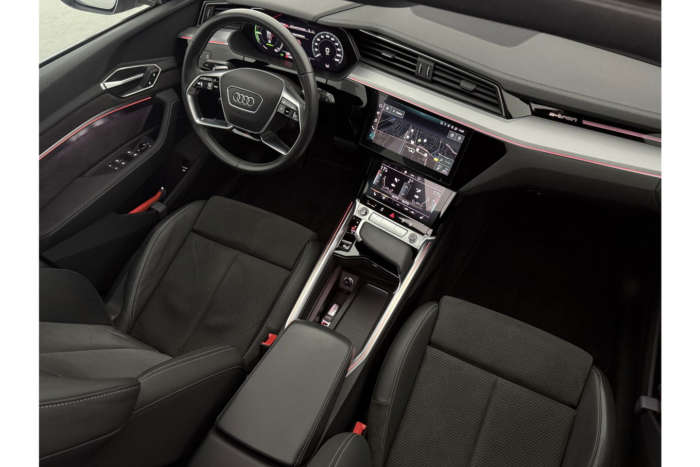 Audi e-tron 50 Quattro S Line 71 kWh 313PK Pano Sfeer Carplay LED 21''LMV Virtual Camera Clima Cruise Navi PDC Memory-seat
