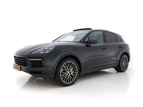 Porsche Cayenne 3.0 E-Hybrid Sport-Chrono-Pack (INCL-BTW) *PANO | CLUB-FULL-LEATHER | SOFT-CLOSE | MEMORY-PACK | SURROUND-VIEW | FULL-LED | NAVI-FULLMAP | AIR-SUSPENSION | DAB | DIGI-COCKPIT | PDC | CRUISE | SPORT-SEATS | 21"ALU*