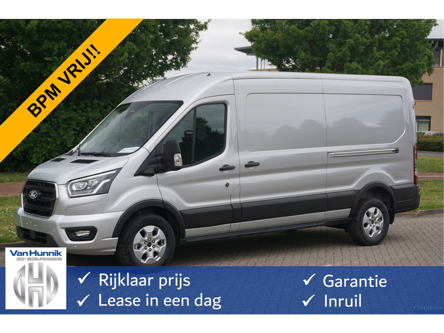 Ford Transit 350L L3H2 Limited AUT-8 165PK BPM VRIJ Navi, Adap. Cruise, 360° Cam, Trekhaak, 2x Schuifdeur!! NR. 245