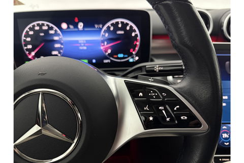 Mercedes-Benz C-Klasse 180 AMG Luxury Line 170PK Sfeerverl. Camera Carplay LED Trekhaak Burmester Clima Cruise Navi Virtual 18"LMV PDC