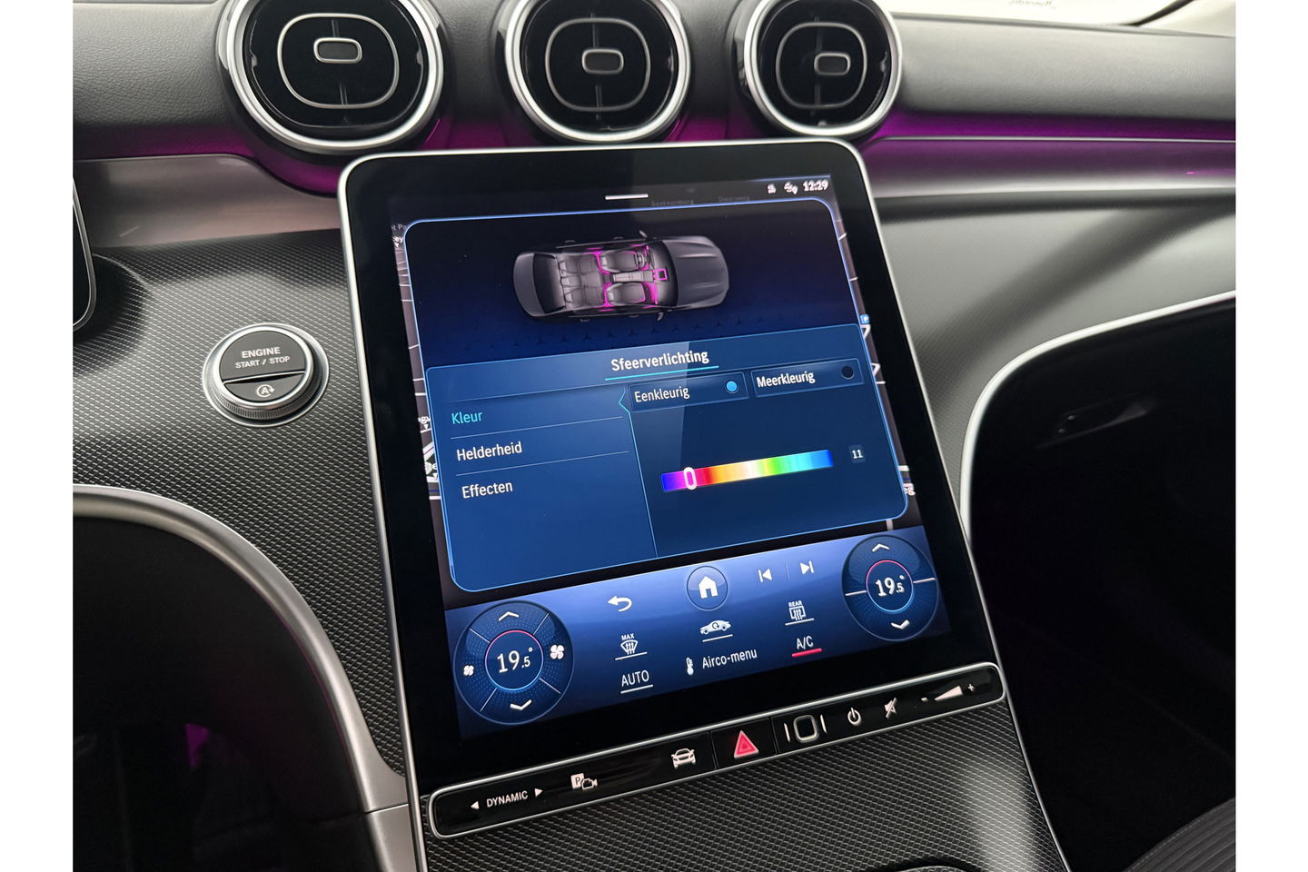 Mercedes-Benz C-Klasse 180 AMG Luxury Line 170PK Sfeerverl. Camera Carplay LED Trekhaak Burmester Clima Cruise Navi Virtual 18"LMV PDC