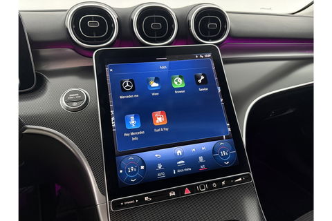 Mercedes-Benz C-Klasse 180 AMG Luxury Line 170PK Sfeerverl. Camera Carplay LED Trekhaak Burmester Clima Cruise Navi Virtual 18"LMV PDC