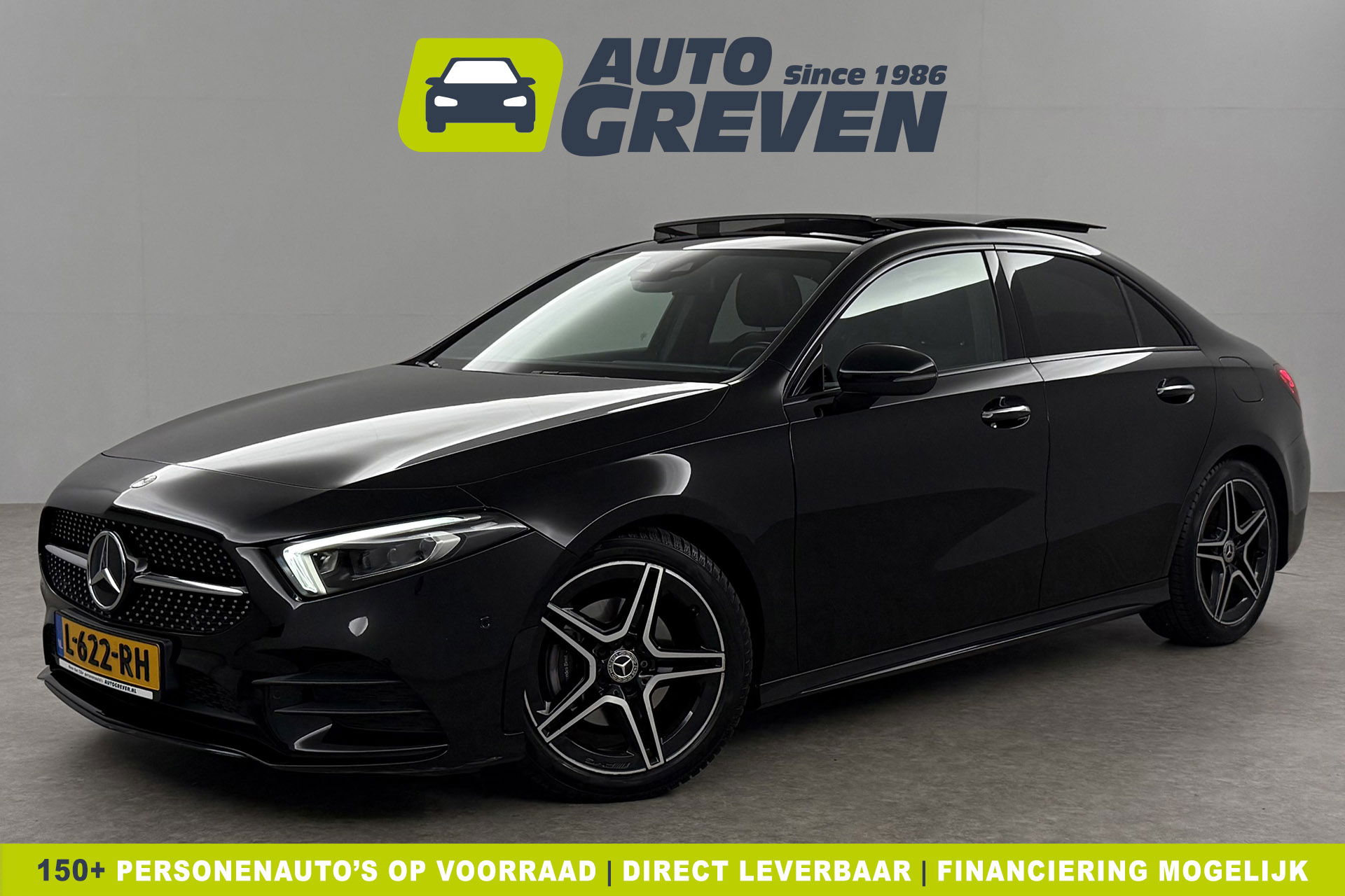 Mercedes-Benz A-Klasse 180 AMG Pano Sfeer Burmester Camera Virtual LED Memory Seats Clima Cruise Navi PDC 18''LMV