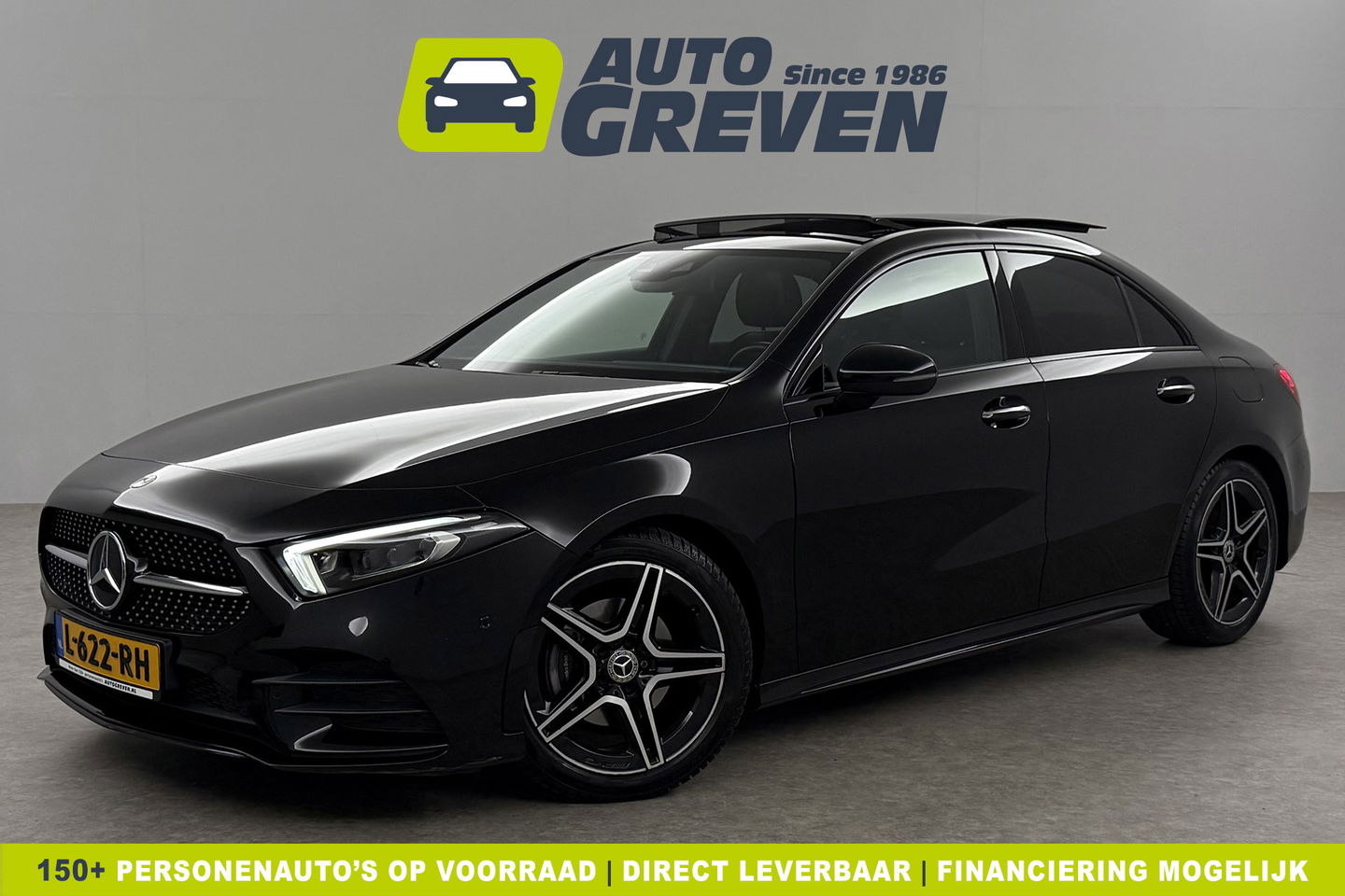 Mercedes-Benz A-Klasse 180 AMG Pano Sfeer Burmester Camera Virtual LED Memory Seats Clima Cruise Navi PDC 18''LMV
