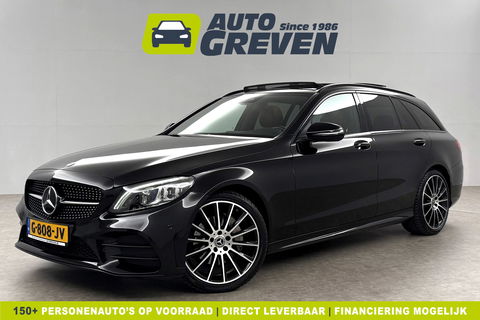 Mercedes-Benz C-Klasse 180 AMG 157PK Pano Trekhaak Sfeerverl. LED Virtual 19"LMV Camera Carplay Cruise Clima Navi Leder PDC