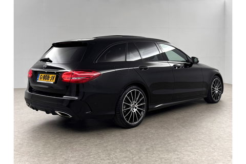 Mercedes-Benz C-Klasse 180 AMG 157PK Pano Trekhaak Sfeerverl. LED Virtual 19"LMV Camera Carplay Cruise Clima Navi Leder PDC