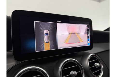 Mercedes-Benz C-Klasse 180 AMG 157PK Pano Trekhaak Sfeerverl. LED Virtual 19"LMV Camera Carplay Cruise Clima Navi Leder PDC