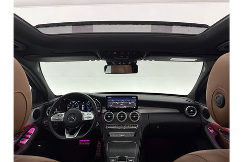 Mercedes-Benz C-Klasse 180 AMG 157PK Pano Trekhaak Sfeerverl. LED Virtual 19"LMV Camera Carplay Cruise Clima Navi Leder PDC