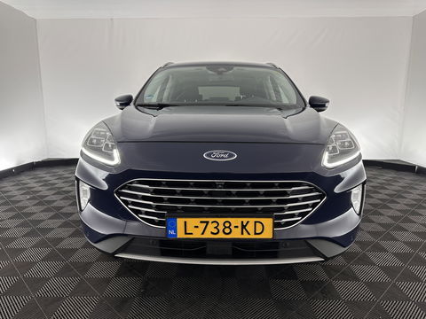 Ford Kuga 2.5 PHEV Titanium X (INCL-BTW) *LEATHER-MICROFIBRE | FULL-LED | DIGI-COCKPIT | ADAPTIVE-CRUISE | BLINDSPOT | PARK-PILOT | CAMERA | NAVI-FULLMAP | HEATED-COMFORT-SEATS | CARPLAY | DAB | LANE-ASSIST | 17"ALU*