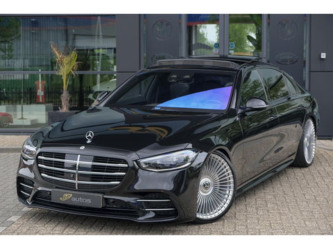 Mercedes-Benz S-Klasse S580e Lang AMG 510pk Custom Panoramadak *BTW* 4-wielsturing Leder exclusief Burmester 22" LMV  LMV