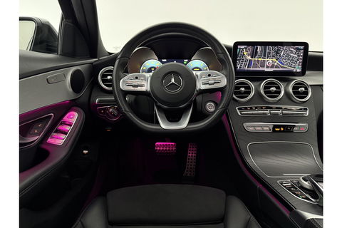Mercedes-Benz C-Klasse 180 AMG 157PK Pano Sfeerverl. Virtual LED 18"LMV Clima Cruise Camera Carplay Navi PDC
