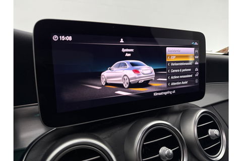 Mercedes-Benz C-Klasse 180 AMG 157PK Pano Sfeerverl. Virtual LED 18"LMV Clima Cruise Camera Carplay Navi PDC