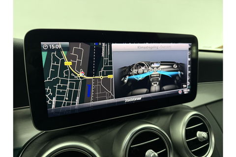 Mercedes-Benz C-Klasse 180 AMG 157PK Pano Sfeerverl. Virtual LED 18"LMV Clima Cruise Camera Carplay Navi PDC