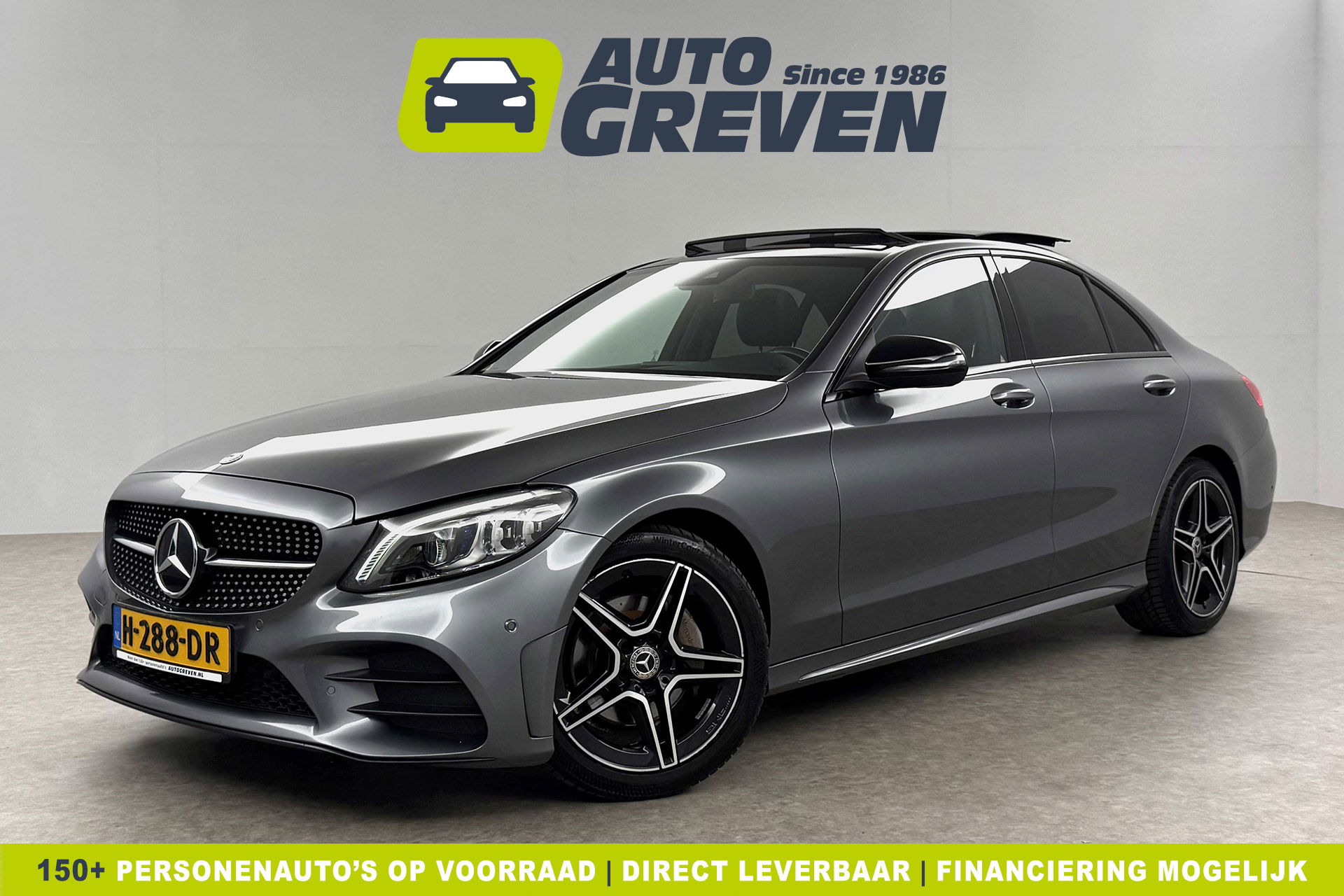 Mercedes-Benz C-Klasse 180 AMG 157PK Pano Sfeerverl. Virtual LED 18"LMV Clima Cruise Camera Carplay Navi PDC