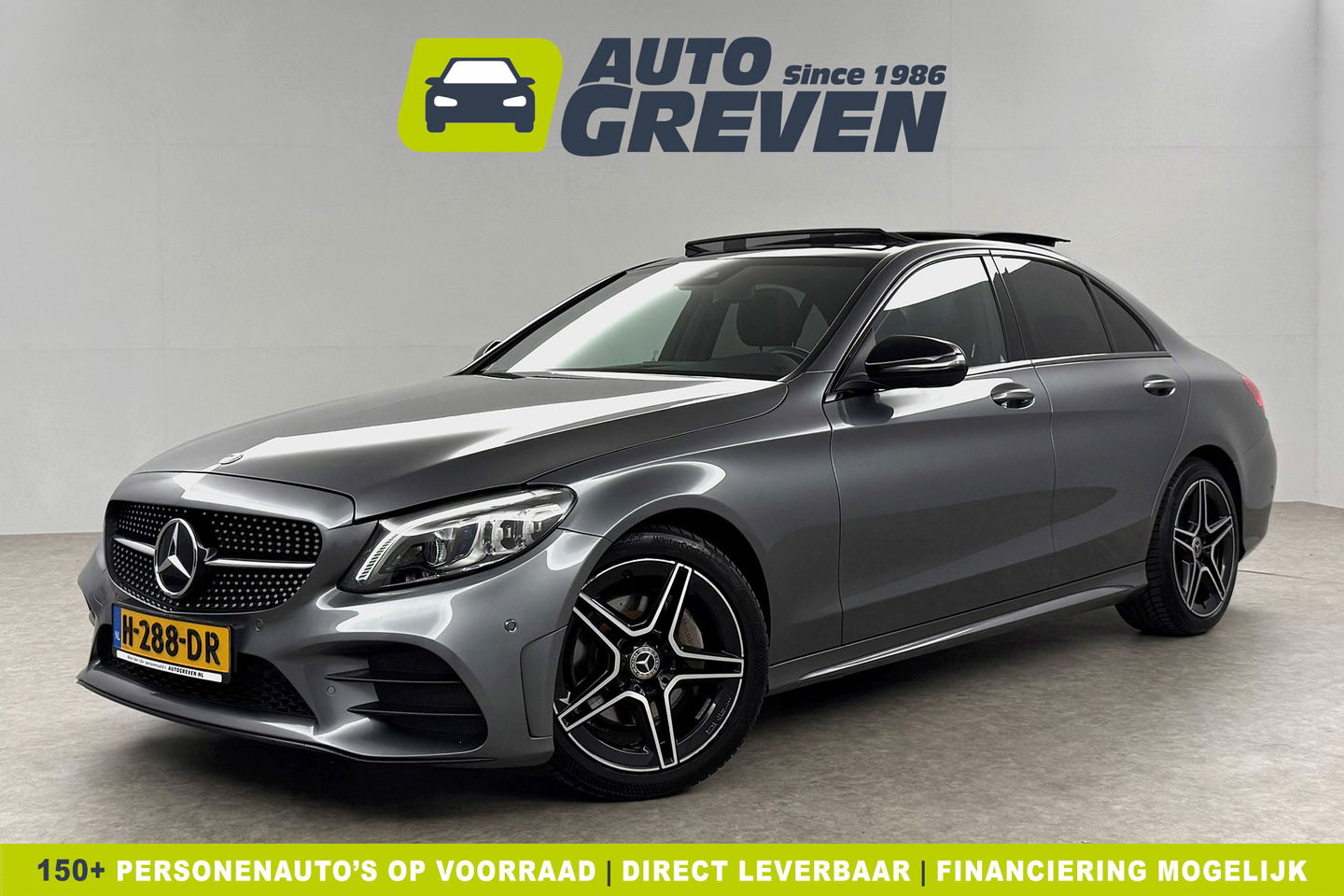 Mercedes-Benz C-Klasse 180 AMG 157PK Pano Sfeerverl. Virtual LED 18"LMV Clima Cruise Camera Carplay Navi PDC