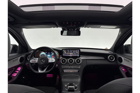 Mercedes-Benz C-Klasse 180 AMG 157PK Pano Sfeerverl. Virtual LED 18"LMV Clima Cruise Camera Carplay Navi PDC