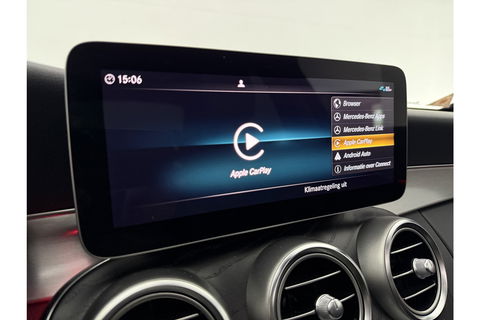 Mercedes-Benz C-Klasse 180 AMG 157PK Pano Sfeerverl. Virtual LED 18"LMV Clima Cruise Camera Carplay Navi PDC