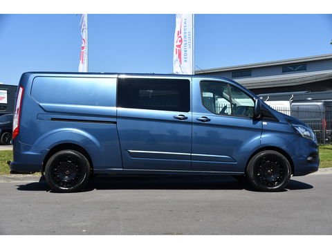 Ford Transit Custom 300 2.0 TDCI L2H1 Limited DC Camera, Cruise, Carplay, 170PK, Trekhaak, Stoelverwarming, Automaat, 2 x Schuifdeur, Uniek!