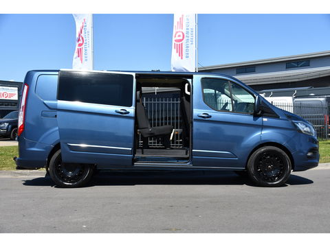 Ford Transit Custom 300 2.0 TDCI L2H1 Limited DC Camera, Cruise, Carplay, 170PK, Trekhaak, Stoelverwarming, Automaat, 2 x Schuifdeur, Uniek!
