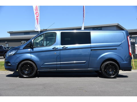 Ford Transit Custom 300 2.0 TDCI L2H1 Limited DC Camera, Cruise, Carplay, 170PK, Trekhaak, Stoelverwarming, Automaat, 2 x Schuifdeur, Uniek!