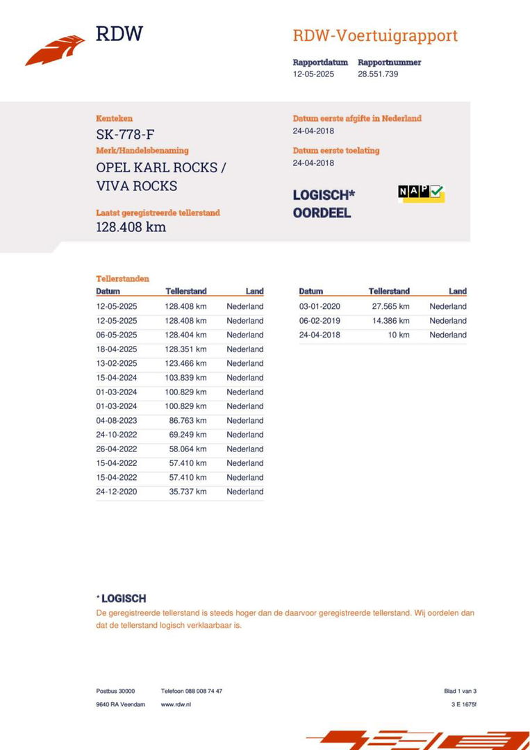 Opel KARL 1.0 Rocks Online Edition, Dealer onderhouden! 1ste Eigenaar!