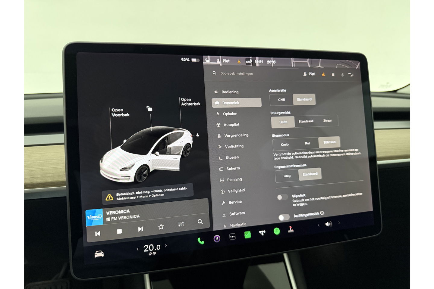 Tesla Model 3 Long Range AWD 75 kWh 351PK 360Camera Autopilot LED Pano View Leder 19"LMV Cruise Clima Navi PDC Memory-Seats