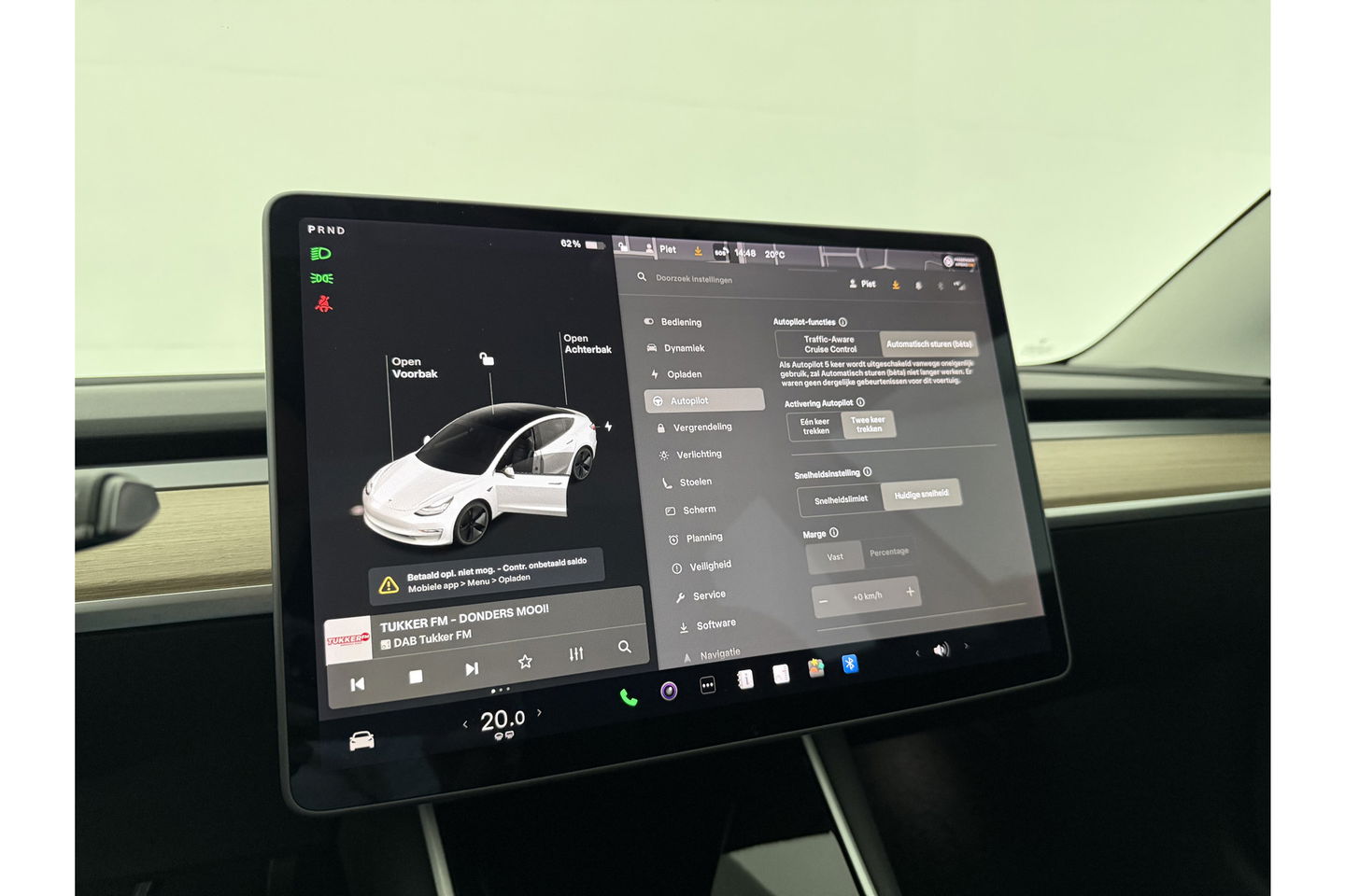 Tesla Model 3 Long Range AWD 75 kWh 351PK 360Camera Autopilot LED Pano View Leder 19"LMV Cruise Clima Navi PDC Memory-Seats