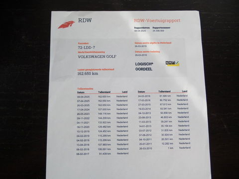 Volkswagen Golf 1.2 TSI Highline "Origineel NL!" Leer Trekhaak Navigatie Bluetooth Stoelverwarming, van 1e eigenaar in nieuwstaat!