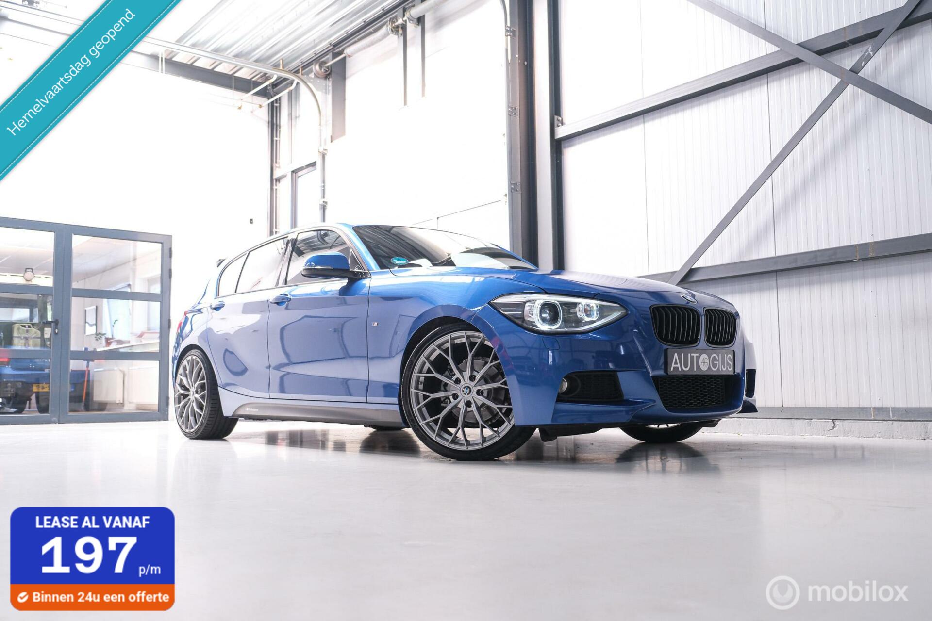 BMW 1-serie 116i M Sport | Estoril blue | Alcantara | LED | M performance | unieke auto | NAP orig NL | Trekhaak | 19 inch |