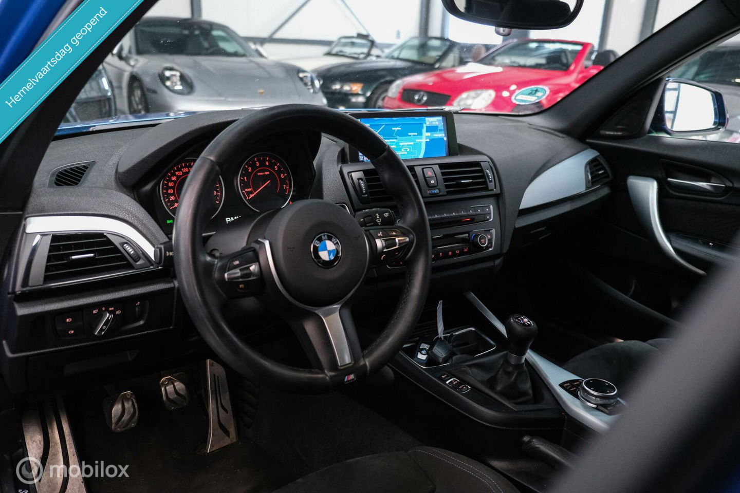 BMW 1-serie 116i M Sport | Estoril blue | Alcantara | LED | M performance | unieke auto | NAP orig NL | Trekhaak | 19 inch |