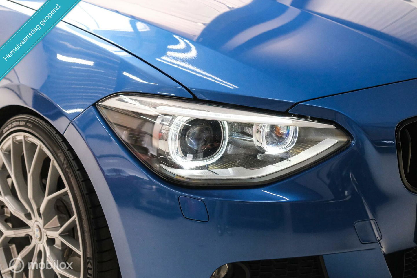BMW 1-serie 116i M Sport | Estoril blue | Alcantara | LED | M performance | unieke auto | NAP orig NL | Trekhaak | 19 inch |