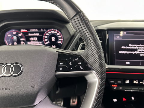 Audi Q4 e-tron 40 S edition 77 kWh S-Line-Sportpack [ 3-Fase ] (INCL-BTW) *HEAT-PUMP | LEATHER-FABRIC | MATRIX-LED | ADAPTIVE-CRUISE | AMBIENT-LIGHT | DIGI-COCKPIT | AUDI-SOUND | DAB+ | KEYLESS | SHIFT-PADDLES | CAMERA | HEATED-SPORTSEATS | 20''ALU*