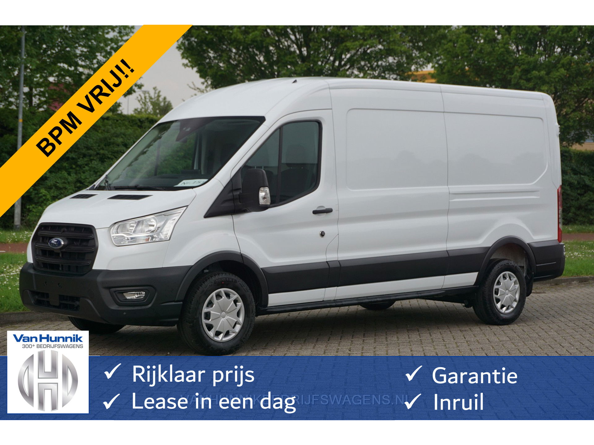 Ford Transit 350L 130PK L3H2 Trend LDT BPM VRIJ!! 12" Sync Apple CP/Android A, Camera, Trekhaak!! NR. W04*