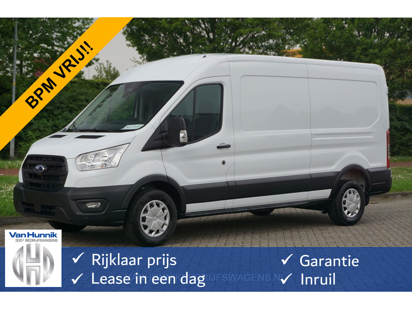 Ford Transit 350L 130PK L3H2 Trend LDT BPM VRIJ!! 12" Sync Apple CP/Android A, Camera, Trekhaak!! NR. W04*