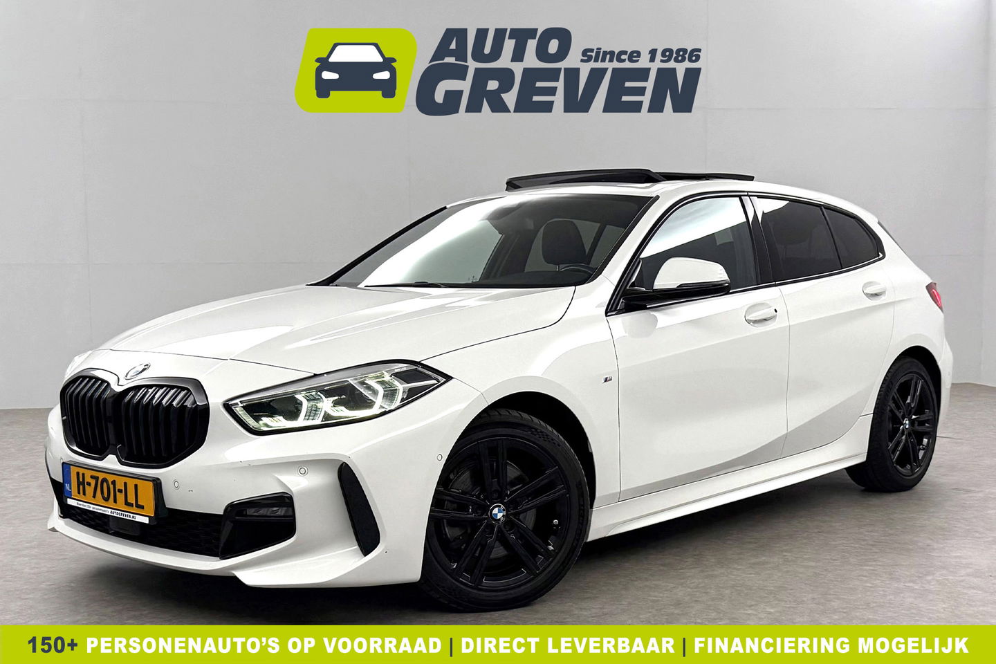 BMW 1-serie 118i M-Sport 141PK Pano Carplay Sfeerverl. Virtual LED Memory Clima Camera Cruise Navi PDC 17"LMV